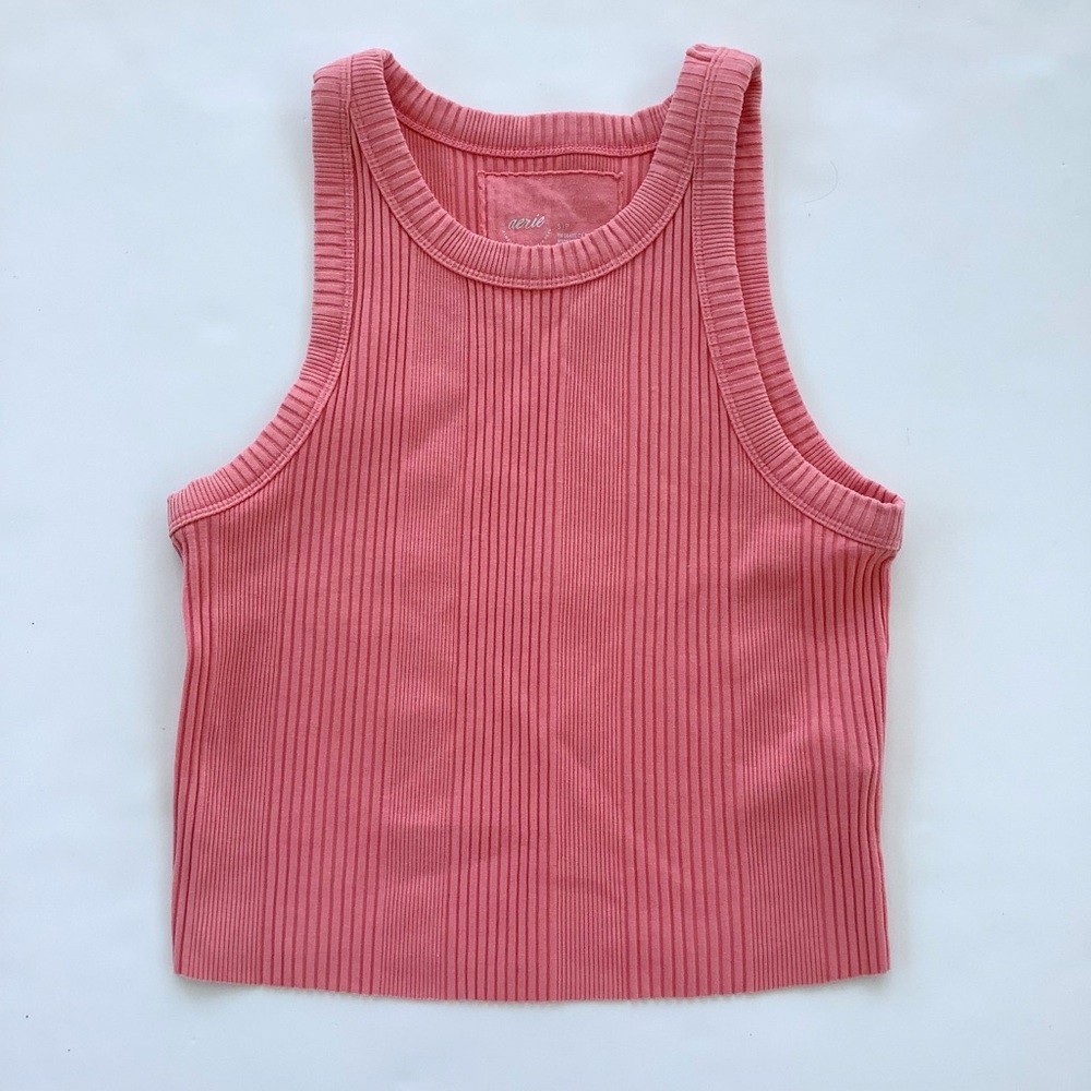 aerie Ribbed Coral Tank Top